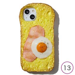 [ハニーモカ]フレンチトーストのスマホケース(ベーコン&エッグ) for iPhone 13