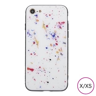 [ブルーホワイト]FUDGE別注カラー ガラスSPLASH for iPhone X/XS