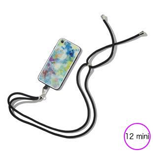 [ブルーホワイト]Neonスマホショルダー for iPhone 12 mini