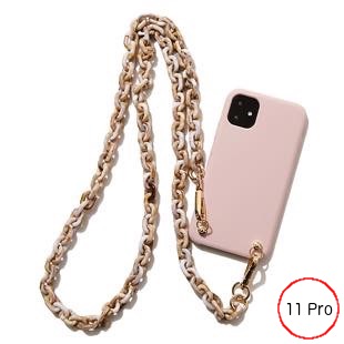 [アイフォリア]Necklace Case Soft Touch Extraordinary Nude for iPhone 11 Pro