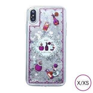 [マニプリケースコレクション]manipuri case collection perfumebottle グリッター  シルバー for iPhone X/XS