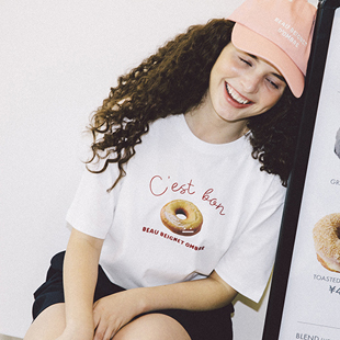 [ファッジ×グラニフ]【コラボ】CAFE doughnut Tシャツ