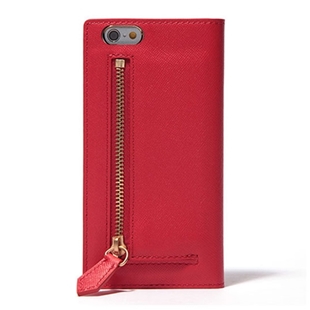 [エスエルジーデザイン]SLG Design Saffiano Zipper Case Red for iPhone 6/6s