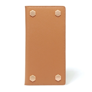[エスエルジーデザイン]SLG Design D5 Saffiano Calf Skin Leather Diary tan brown for iPhone 6/6s