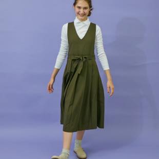[ナティム]pleated jumper skirt(ジャンスカ)
