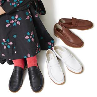 [シェイク・インクローク]日本製本革ローファー(革靴)
