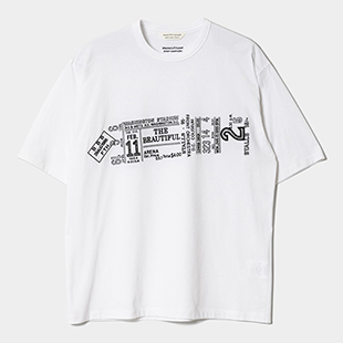 [ビューティフルピープル]giza cotton jersey  embroidery T-shirt(Tシャツ)