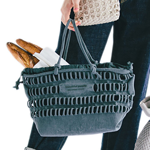 [ビューティフルピープル]konbu knit shopping busket bag(ハンド)