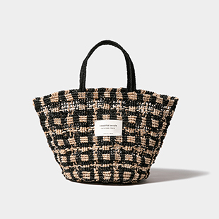 [ビューティフルピープル]abaca knitting small tote bag(トート)