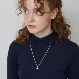 [サロン]freshwater pearl charm necklace(ネックレス)
