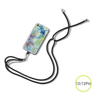 [ブルーホワイト]Neonスマホショルダー for iPhone 12/12 Pro