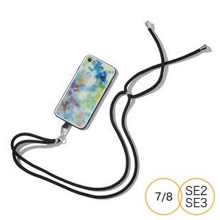 [ブルーホワイト]Neonスマホショルダー for iPhone 8/7/SE2/SE3