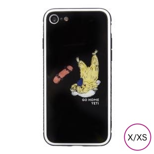 [ブルーホワイト]ガラス SK8 YETI BLACK for iPhone X/XS