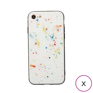 [ブルーホワイト]ガラス SPLASH for iPhone X