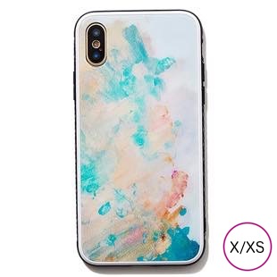 [ブルーホワイト]Alva ガラスケース for iPhone X/XS