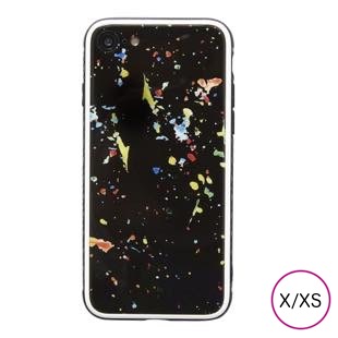 [ブルーホワイト]ガラス SPLASH BLACK for iPhone X/XS