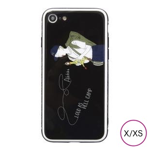 [ブルーホワイト]ガラス LOUD CAMP BLACK for iPhone X/XS