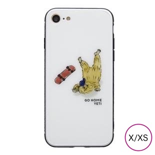 [ブルーホワイト]ガラス SK8 YETI for iPhone X/XS