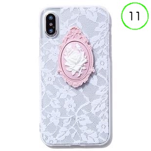 [ファッジ×キャンディミュウ]【コラボ】Pink rose cameo for iPhone 11