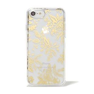 RIFLE PAPER CO. Clear Gold Floral Toile for iPhone 7/6s/6