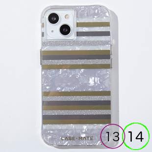 [ケースメイト]Pearl Stripes 抗菌仕様 for iPhone 14/13