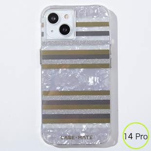 [ケースメイト]Pearl Stripes 抗菌仕様 for iPhone 14 Pro
