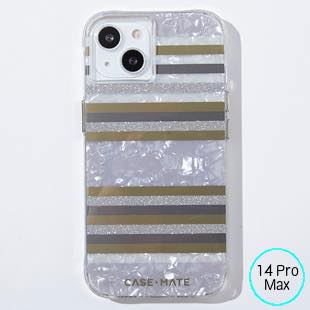[ケースメイト]Pearl Stripes 抗菌仕様 for iPhone 14 Pro Max