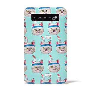 FUDGE presents ネイルBOOK Yummy Cat mobile battery Mint