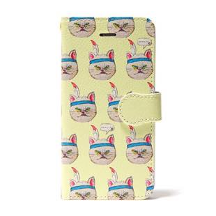 FUDGE presents ネイルBOOK Yummy Cat NoteBook Yellow for iPhone 5/5s/SE