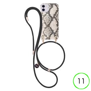 [アイフォリア]Natural Snake (nude) with Black Cord for iPhone 11
