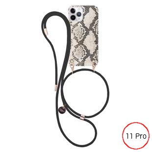 [アイフォリア]Natural Snake (nude) with Black Cord for iPhone 11pro