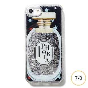 [アイフォリア]Perfume Round Black LITTLE STARS for iPhone 8/7