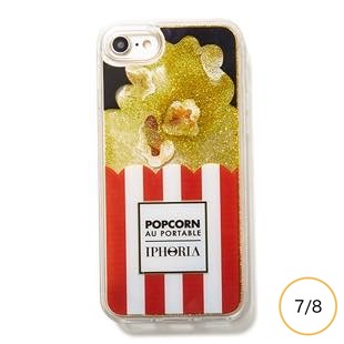 [アイフォリア]Popcorn Red and White stripes for iPhone 8/7