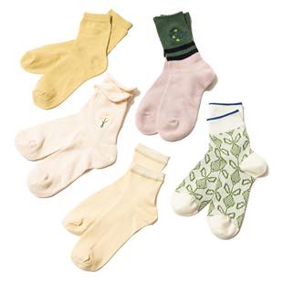 [ファッジ×ジャムガーデン]【コラボ】ファッジオリジナル刺繍 5pair socks(靴下)