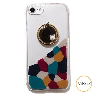 [ジーニーバイエル]Art×Bijou iPhone case(Black MIX) for iPhone 8/7/SE2