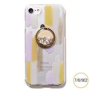 [ジーニーバイエル]Art×Bijou iPhone case(Lavender MIX) for iPhone 8/7/SE2
