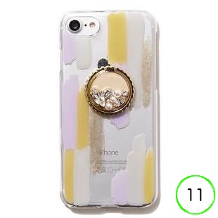 [ジーニーバイエル]Art×Bijou iPhone case(Lavender MIX) for iPhone 11