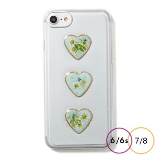 [マユリ]flower×heart　iphoneケース for 8/7/6s/6