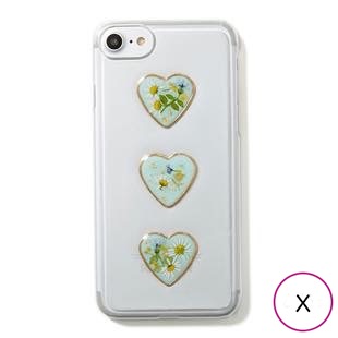 [マユリ]flower×heart　iphoneケース for X