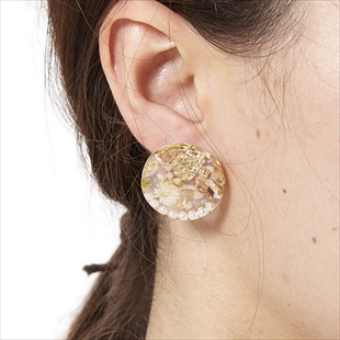 [ナチュール]round flower earring