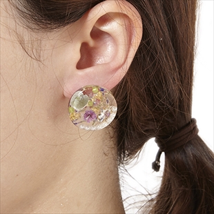 [ナチュール]round flower earring