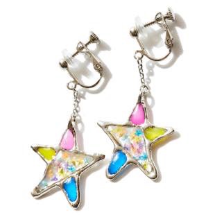 [レアセル]Stained glass Star Earings