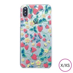 [マニプリケースコレクション]manipuri case collection strawberry Clear for iPhone X/XS