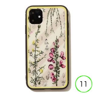 [マニプリケースコレクション]manipuri case collection flower book pink ガラスケース for iPhone 11